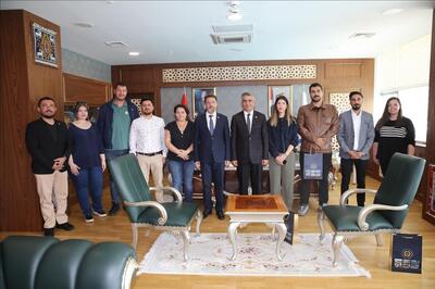 Avrupa Birliği Erasmus Plus Projesi delegasyonu Rektörümüz Prof. Dr. Alkış’ı makamında ziyaret etti